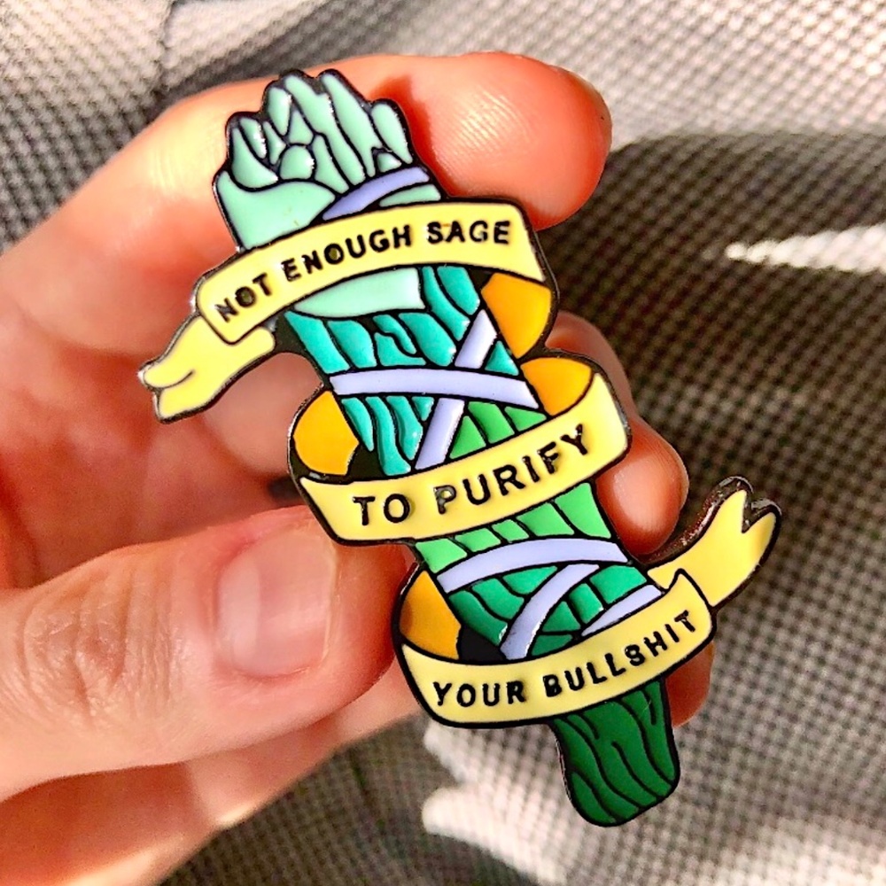 Sage Enamel Pin